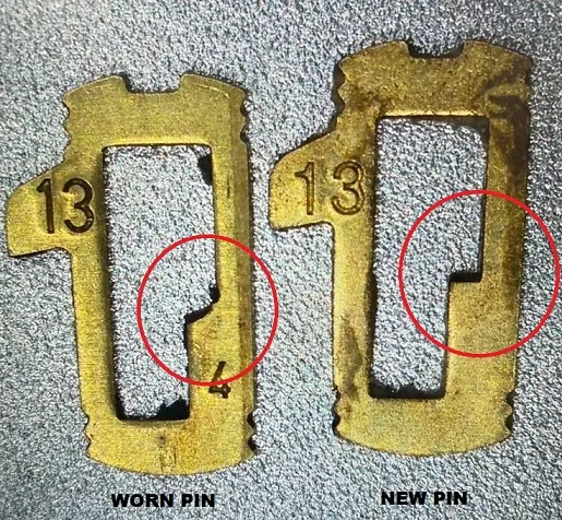 Ford Transit Van worn key blade